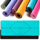 Eco Ramah TPE Kebugaran Yoga Mat Double Layer Non Slip Sport Carpet Pads pemasok