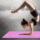 Non Slip Kebugaran Yoga Mat / TPE Yoga Mat Pilates Gym Latihan Olahraga Bantalan Ruang Tamu pemasok