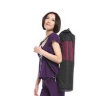 Hitam Yoga Mat Carry Bag Latihan Kebugaran Pembawa Nylon Mesh Pusat Adjustable Membawa Tas Olahraga pemasok