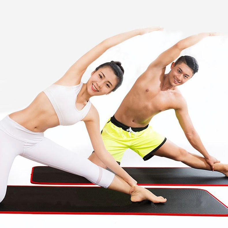 Non Slip Kebugaran Yoga Mat Bahan Yoga Ekstra Tebal Tikar 10mm NRB Untuk Pria / Wanita pemasok