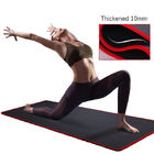 10mm Tebal Yoga Mat Latihan / Non Slip Gym Kebugaran Mat Dengan Yoga Bag &amp; Strap pemasok