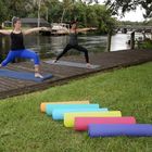 Matras Yoga Anti Slip Berwarna-warni, Tikar Latihan Kebugaran Gym Tebal Dengan Perban pemasok