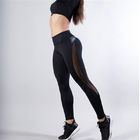 Wanita Skinny Legging Hitam Yoga Sport Celana Pu Kulit Patchwork Lady Jogging Pants pemasok
