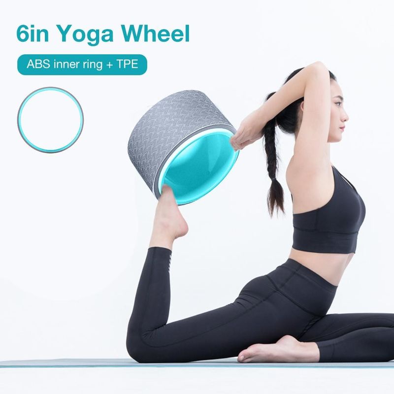 TPE yoga pilates lingkaran, Yoga Kebugaran Roller Wheel Kembali Alat Pelatihan pemasok